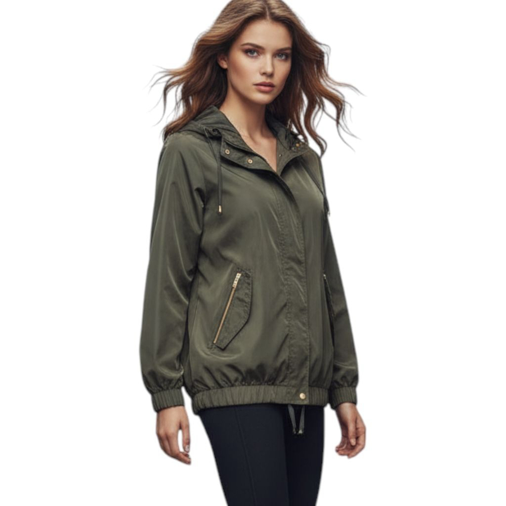 Ci Sono Olive Green Windbreaker Jacket Small